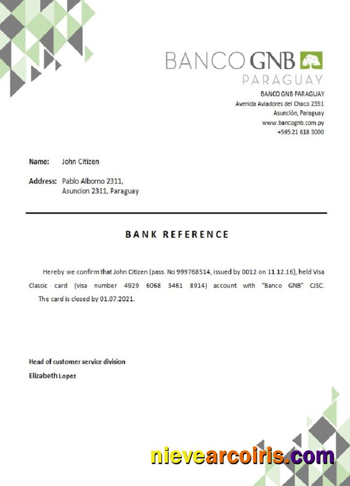 Paraguay Banco GNB closure reference